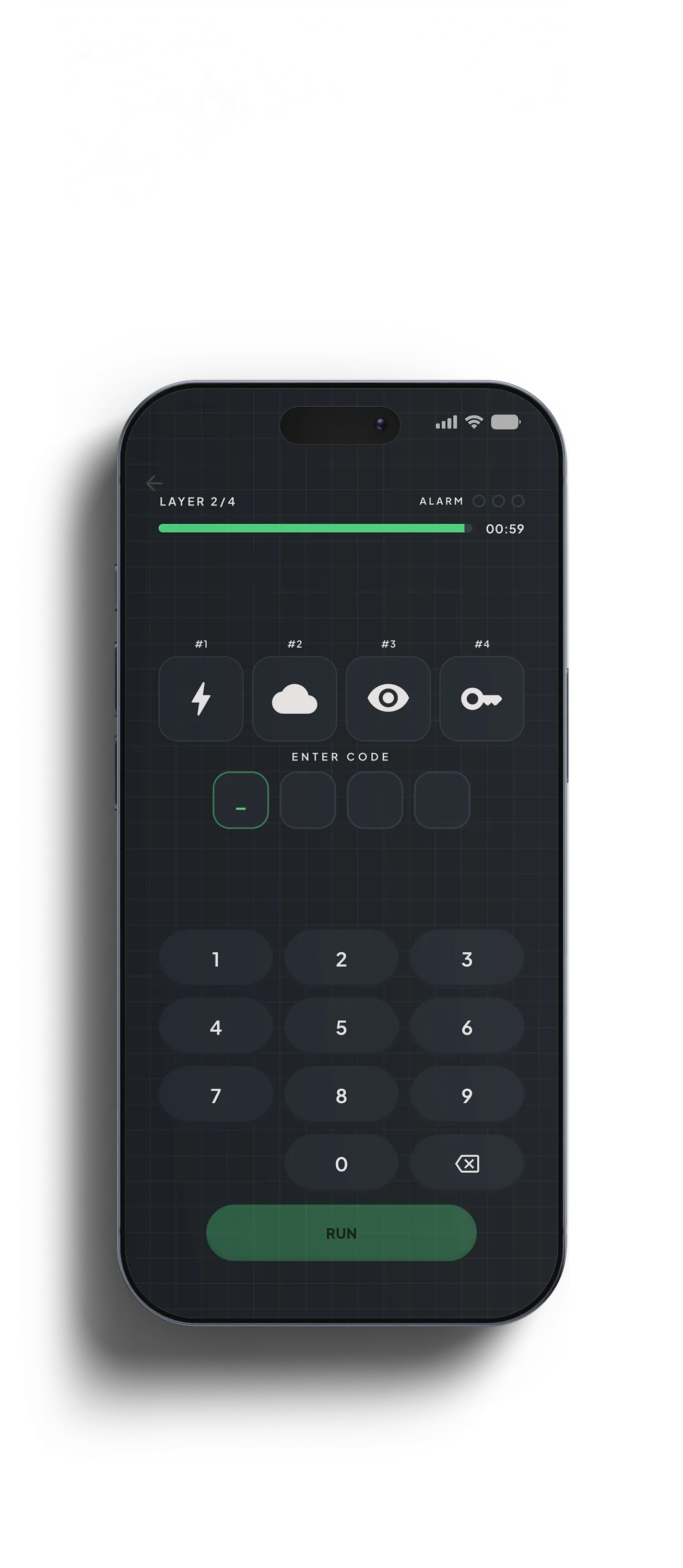 Firewall: enter the four-digit code before the alarm